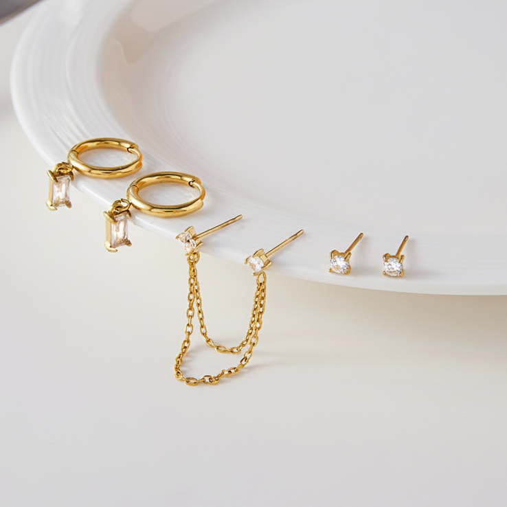 Dina Essential Diamond Earrings Bundle