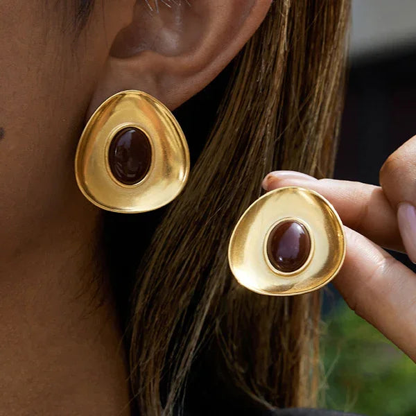 Orissa Gold Enamel Earrings